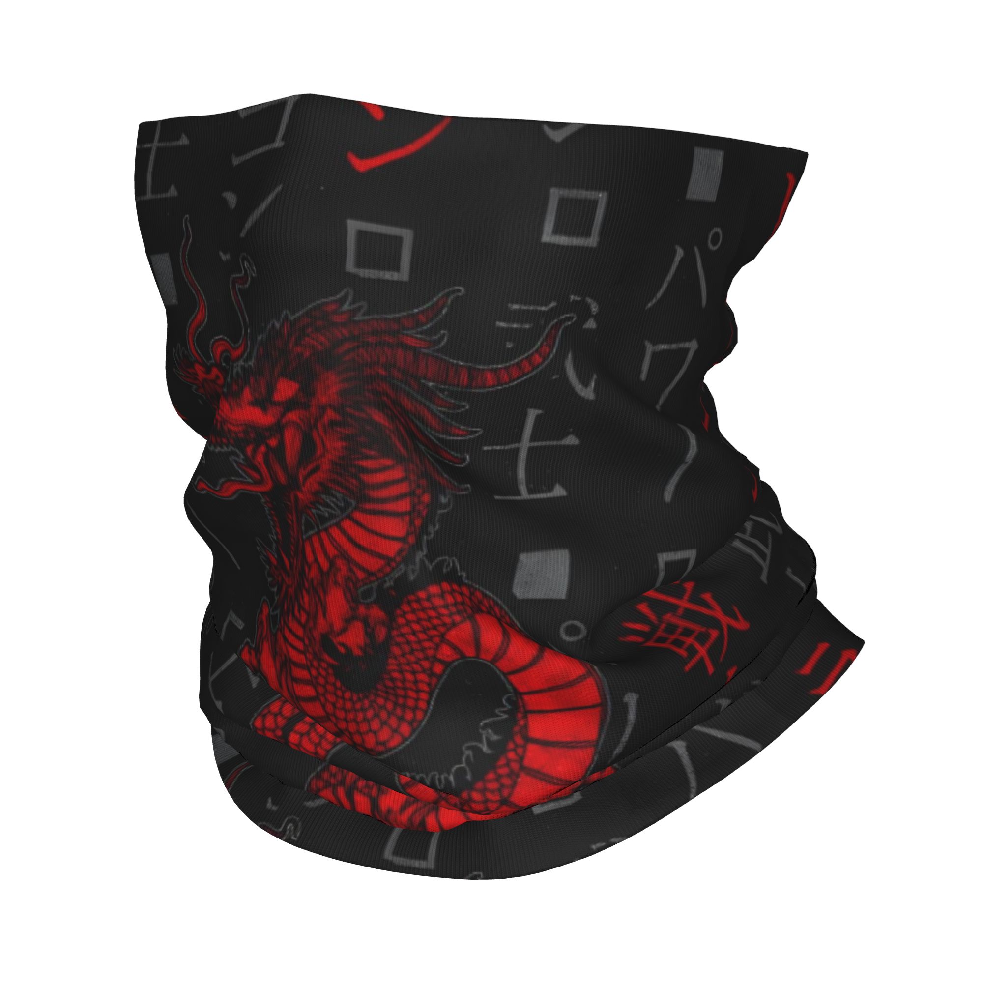 Neck Gaiter Face Cover - Dragão vermelho animal bandana pescoço gaiter